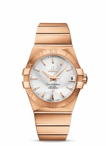 Omega Constellation Co-Axial 38 Red Gold / Silver 123.50.38.21.02.001 (12350382102001)